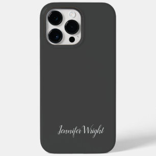 Professional minimalist handwriting grey Case-Mate iPhone 14 pro max case