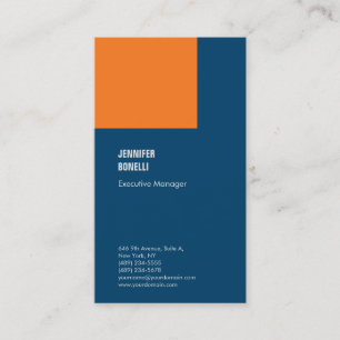 Professional minimalist indigo dye & azure blue business card