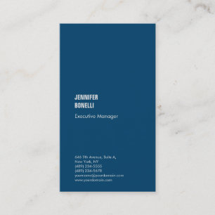 Professional minimalist indigo dye & azure blue business card