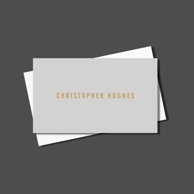 Professional Minimalist Light Grey Consultant Business Card (Creator Uploaded)