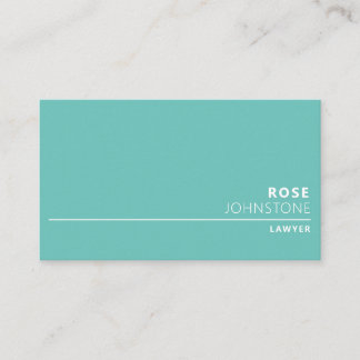 Professional Minimalist Light Teal Profession Business Card
