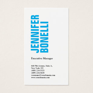 Professional minimalist modern bold blue white