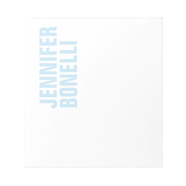 Professional minimalist modern bold blue white notepad (Front)