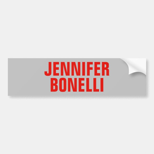 Professional minimalist modern bold red grey bumper sticker (Front)