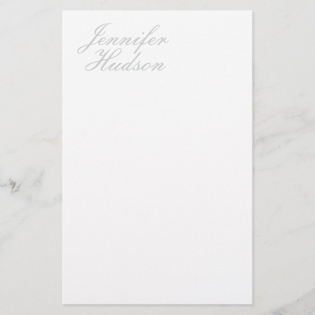 Professional minimalist modern calligraphy name stationery (Front)