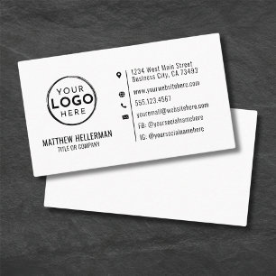 Professional Minimalist Modern Custom Company Logo Business Card