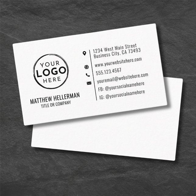 Professional Minimalist Modern Custom Company Logo Business Card (Professional Minimalist Modern Custom Company Logo Business Card)