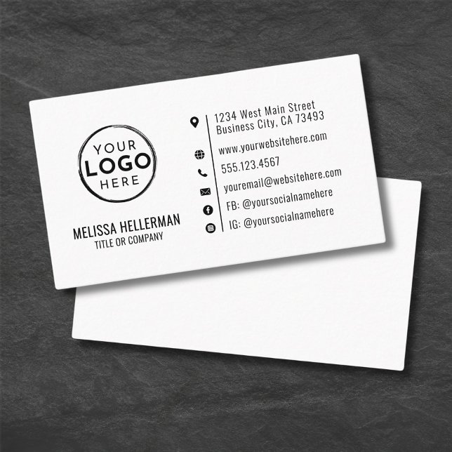 Professional Minimalist Modern Custom Company Logo Business Card (Professional Minimalist Modern Custom Company Logo Business Card)