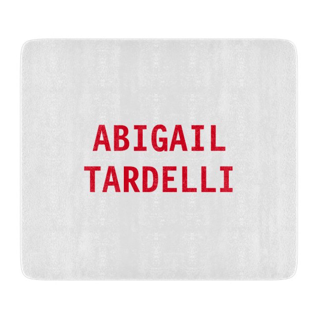 Professional minimalist modern custom plain name cutting board (Front)