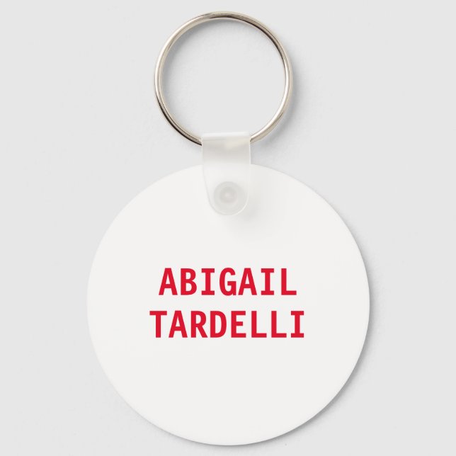 Professional minimalist modern custom plain name key ring (Front)