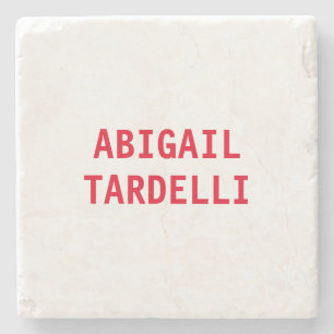 Professional minimalist modern custom plain name stone coaster