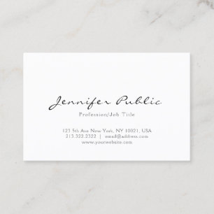 Professional Minimalist Modern Elegant Sleek Plain Business Card