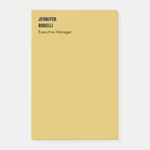 Professional minimalist modern gold color post-it notes