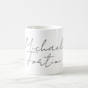 Professional minimalist modern grey white coffee mug
