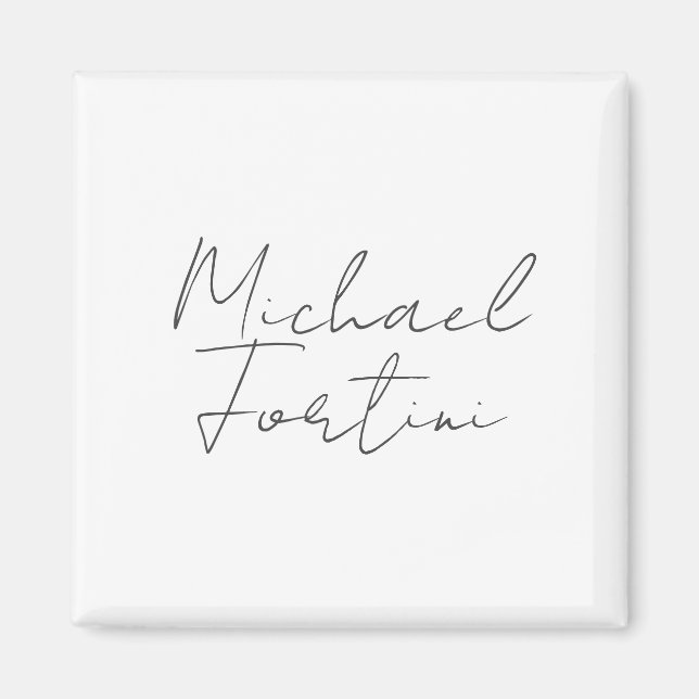 Professional minimalist modern grey white magnet (Front)