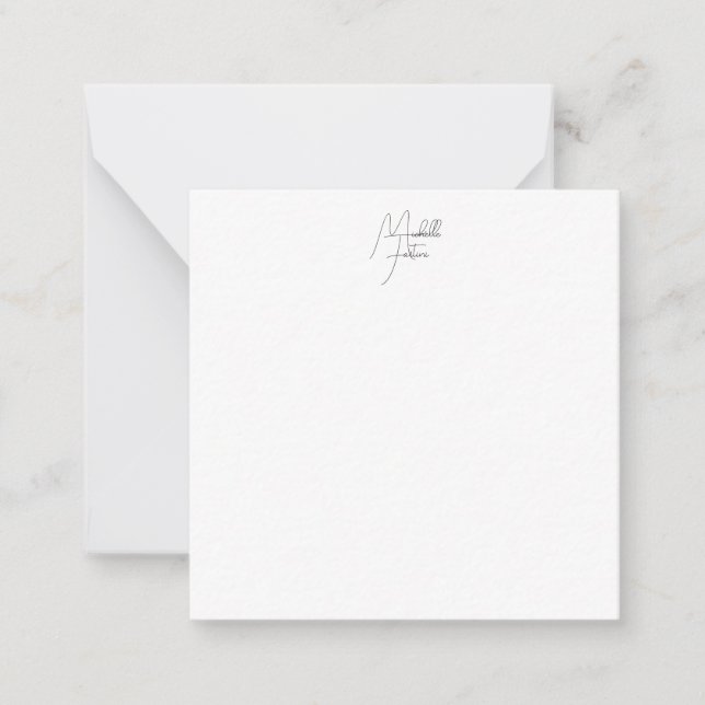 Professional minimalist modern handwriting name card (Front)