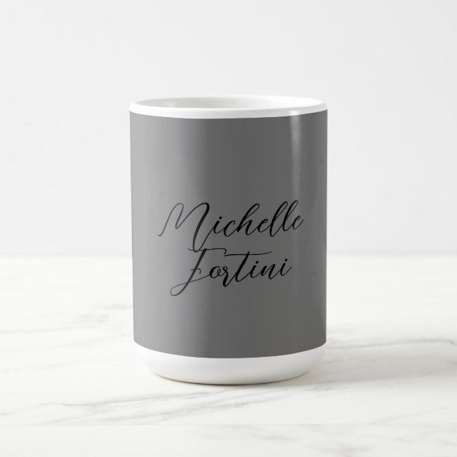 Professional minimalist modern handwriting name coffee mug (Center)