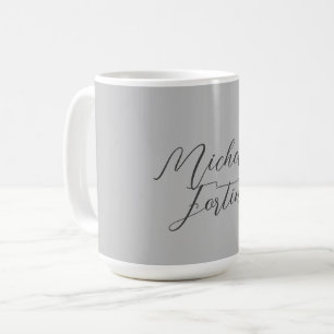 Professional minimalist modern handwriting name coffee mug