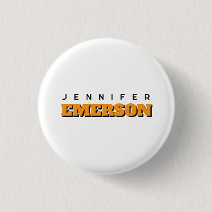 Professional minimalist modern plain  3 cm round badge