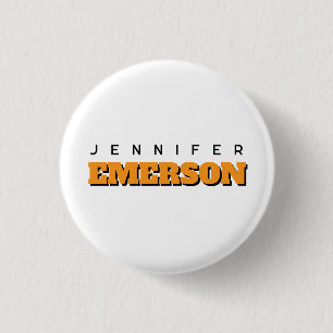 Professional minimalist modern plain  3 cm round badge
