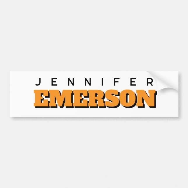 Professional minimalist modern plain  bumper sticker (Front)