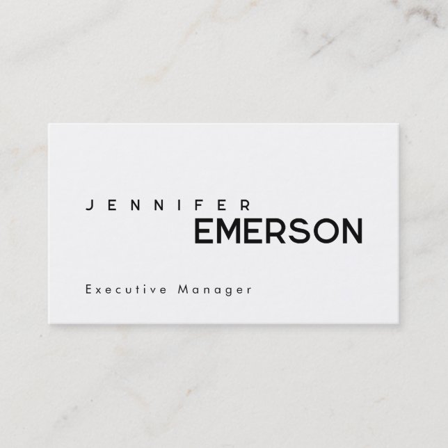 Professional minimalist modern plain  business card (Front)