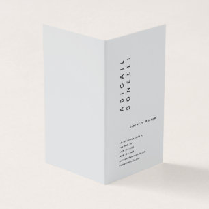 Professional minimalist modern plain grey business card