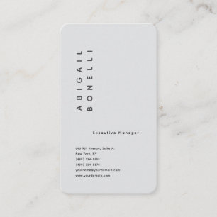 Professional minimalist modern plain grey business card
