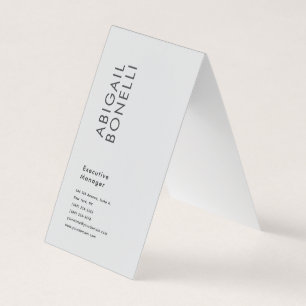 Professional minimalist modern plain grey business card