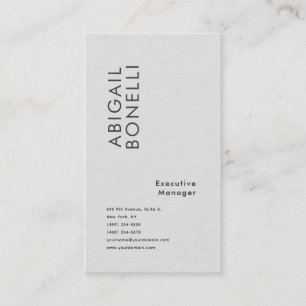 Professional minimalist modern plain grey business card
