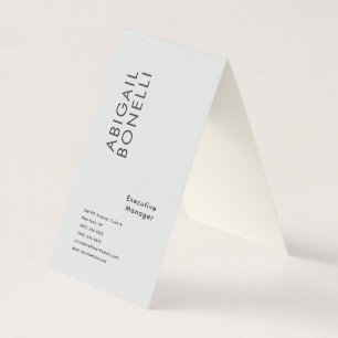 Professional minimalist modern plain grey cream business card