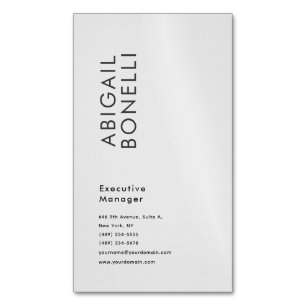 Professional minimalist modern plain  	Magnetic business card