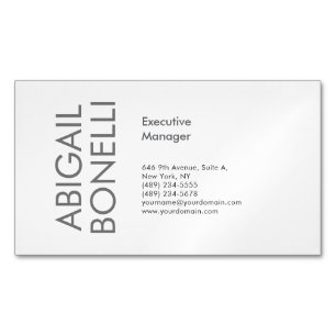 Professional minimalist modern plain 	Magnetic business card