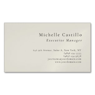 Professional Minimalist Modern Plain Magnetic Business Card