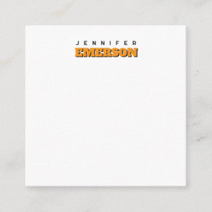 Professional minimalist modern plain name enclosure card
