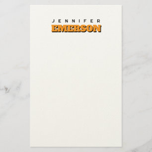 Professional minimalist modern plain name stationery