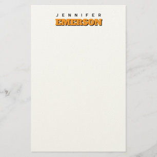 Professional minimalist modern plain name stationery