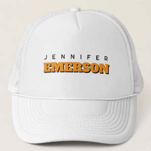 Professional minimalist modern plain name trucker hat