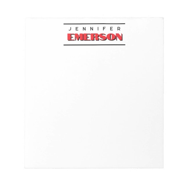 Professional minimalist modern plain  notepad (Front)