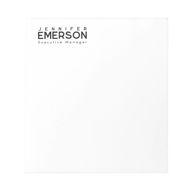 Professional minimalist modern plain  notepad (Front)