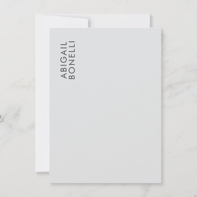 Professional minimalist modern plain own name card (Front)