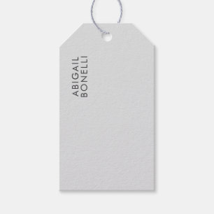 Professional minimalist modern plain own name gift tags