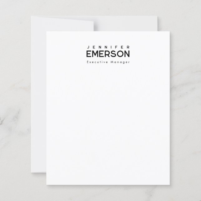 Professional minimalist modern plain paper sheet (Front)