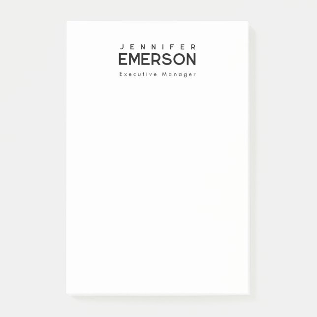Professional minimalist modern plain  post-it notes (Front)