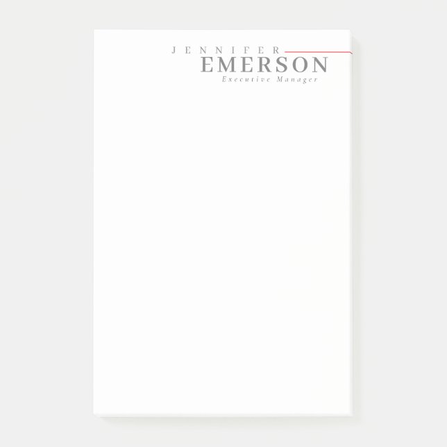 Professional minimalist modern plain post-it notes (Front)