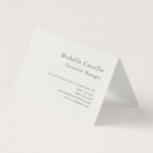 Professional Minimalist Modern Plain Premium Linen Business Card