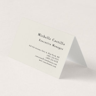 Professional Minimalist Modern Plain Premium Linen Business Card