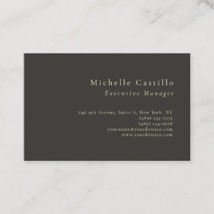 Professional Minimalist Modern Plain Premium Linen Business Card