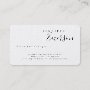 Professional minimalist modern plain premium pearl business card