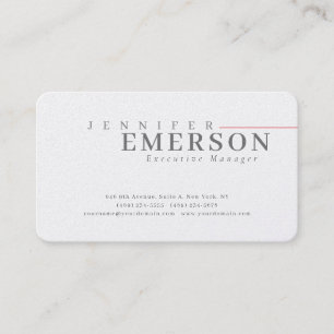 Professional minimalist modern plain premium pearl business card